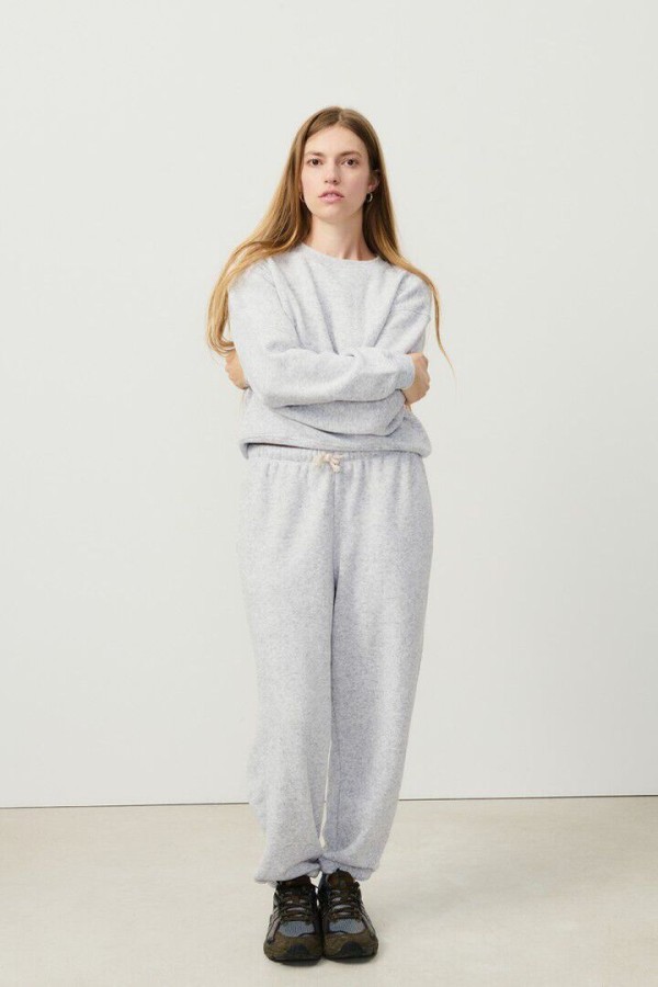 WOMEN'S JOGGERS EVONA MELANGE LIGHT GREY