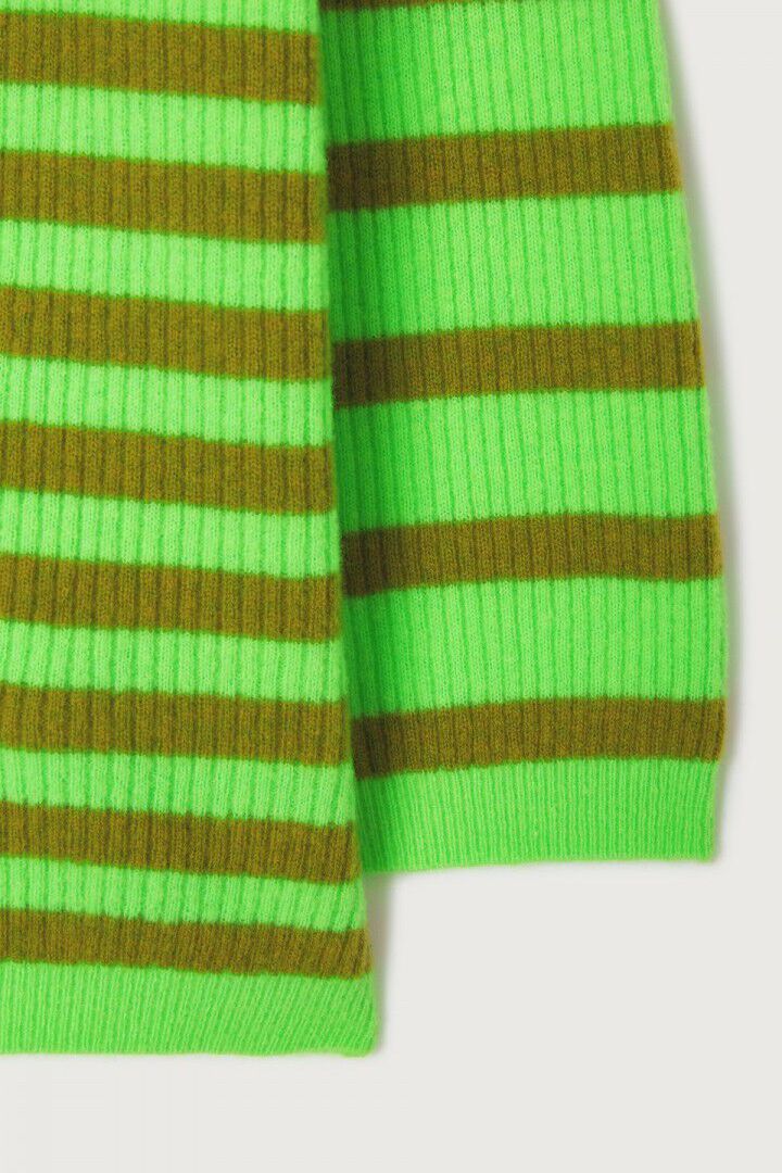 WOMEN'S JUMPER RAXOW FLUO GREEN STRIPED CHAMELEON MELANGE