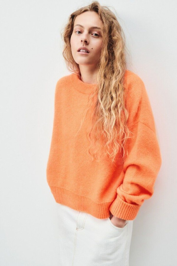 WOMEN'S JUMPER VITOW FLUORESCENT CARROT MELANGE