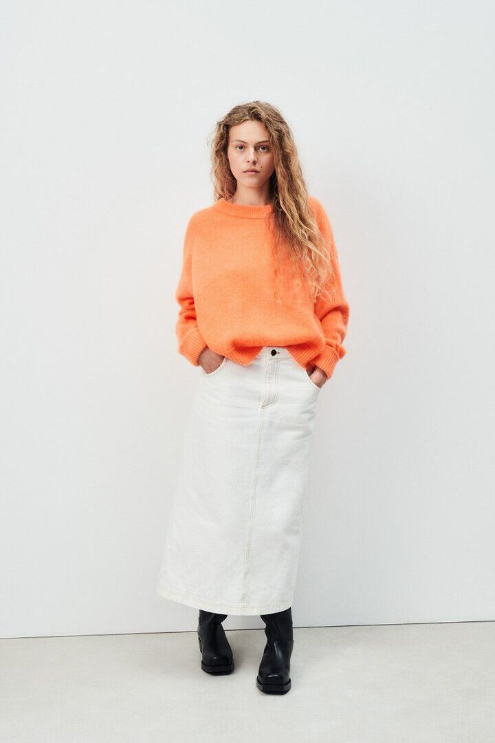 WOMEN'S JUMPER VITOW FLUORESCENT CARROT MELANGE