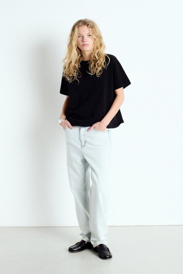 WOMEN'S T-SHIRT FIZVALLEY VINTAGE BLACK