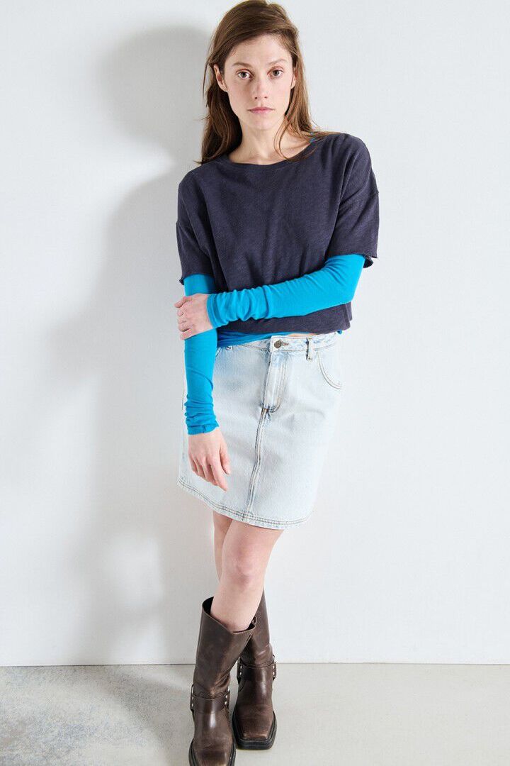 WOMEN'S T-SHIRT SONOMA NAVY BLUE VINTAGE