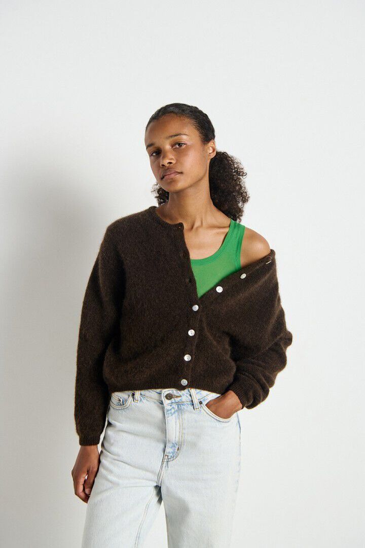Women's cardigan Vitow Coffee Melange