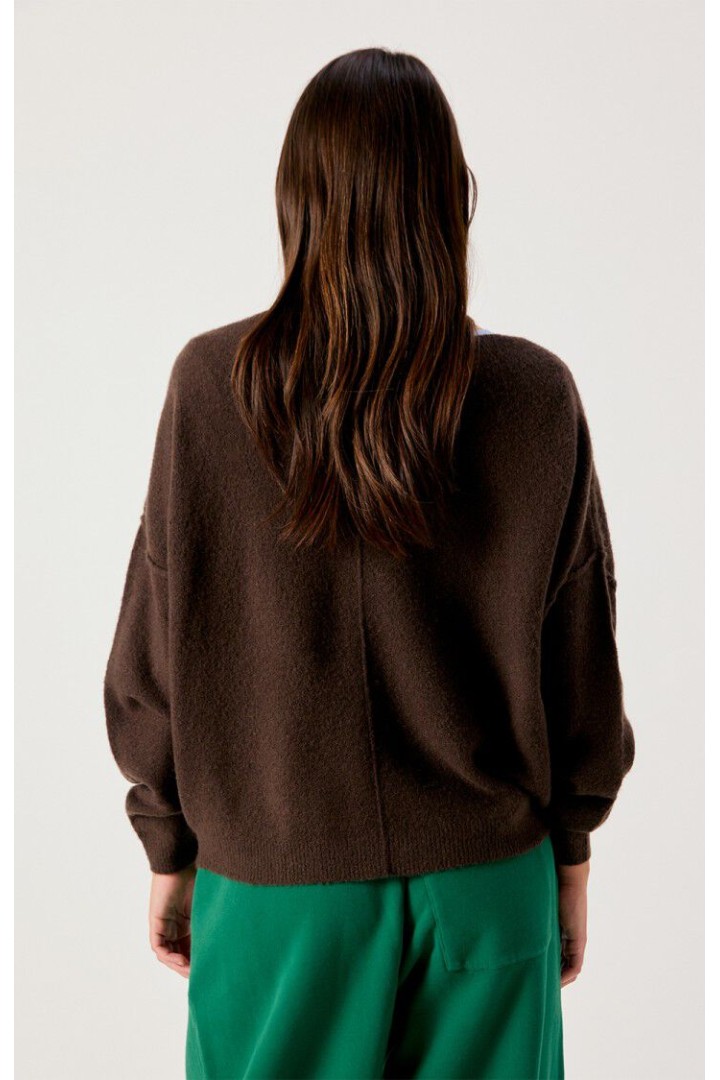 Damsville women's sweater Brown Melange
