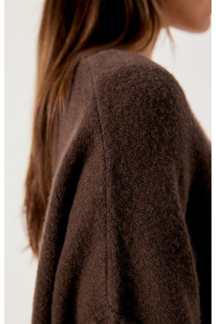 Damsville women's sweater Brown Melange