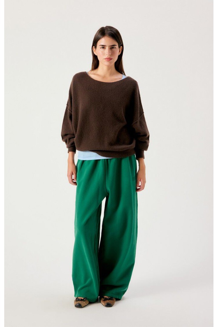 Damsville women's sweater Brown Melange