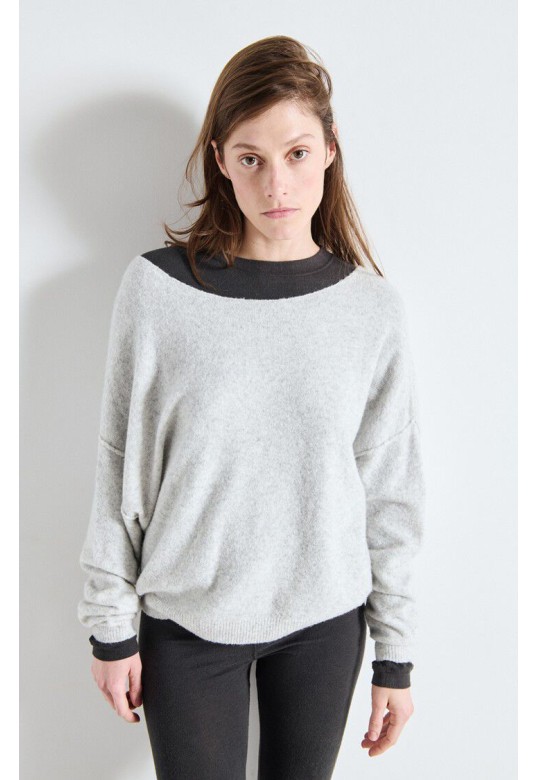Damsville women's sweater Grey Melange