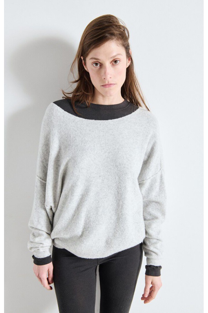 Damsville women's sweater Grey Melange