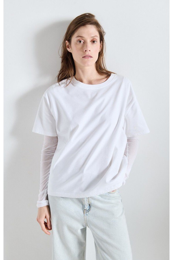 WOMEN'S T-SHIRT FIZVALLEY WHITE