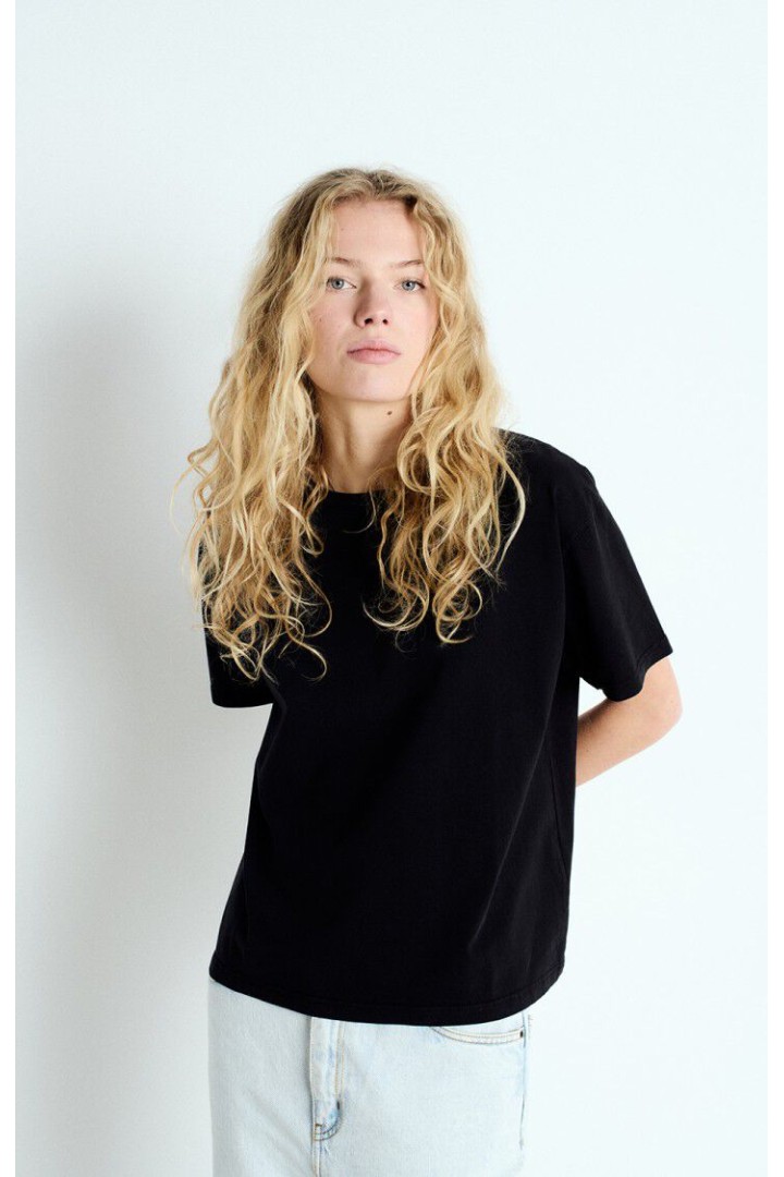 WOMEN'S T-SHIRT FIZVALLEY VINTAGE BLACK