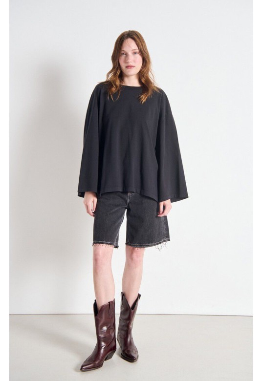 Women's t-shirt Fizvalley Vintage Black
