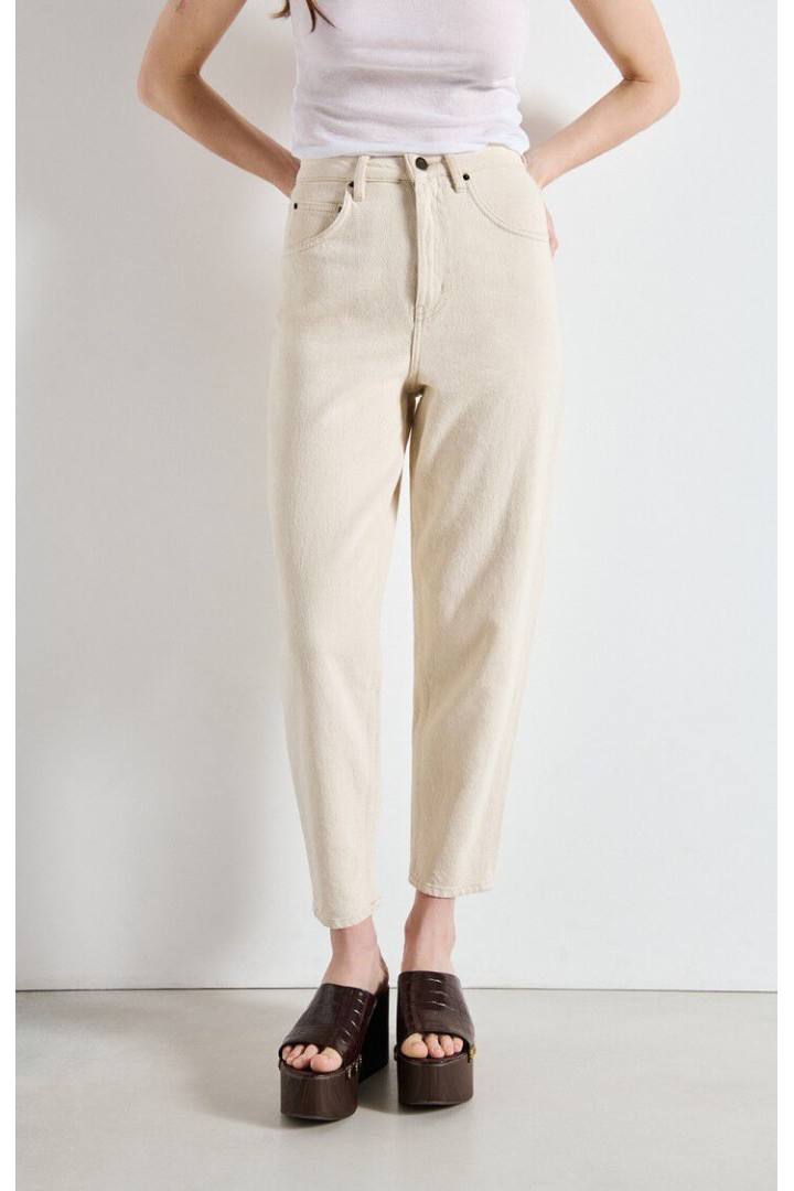 Women's big carrot jeans Tineborow Ecru
