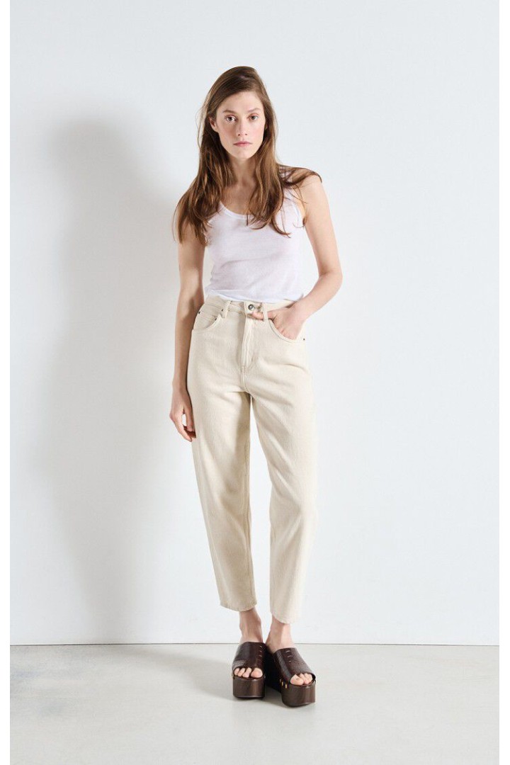 Women's big carrot jeans Tineborow Ecru