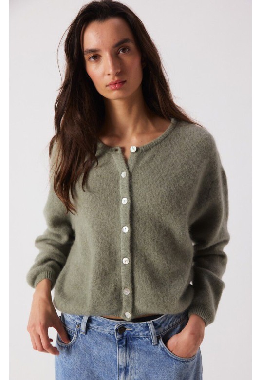 Women's cardigan Vitow Khaki Melange