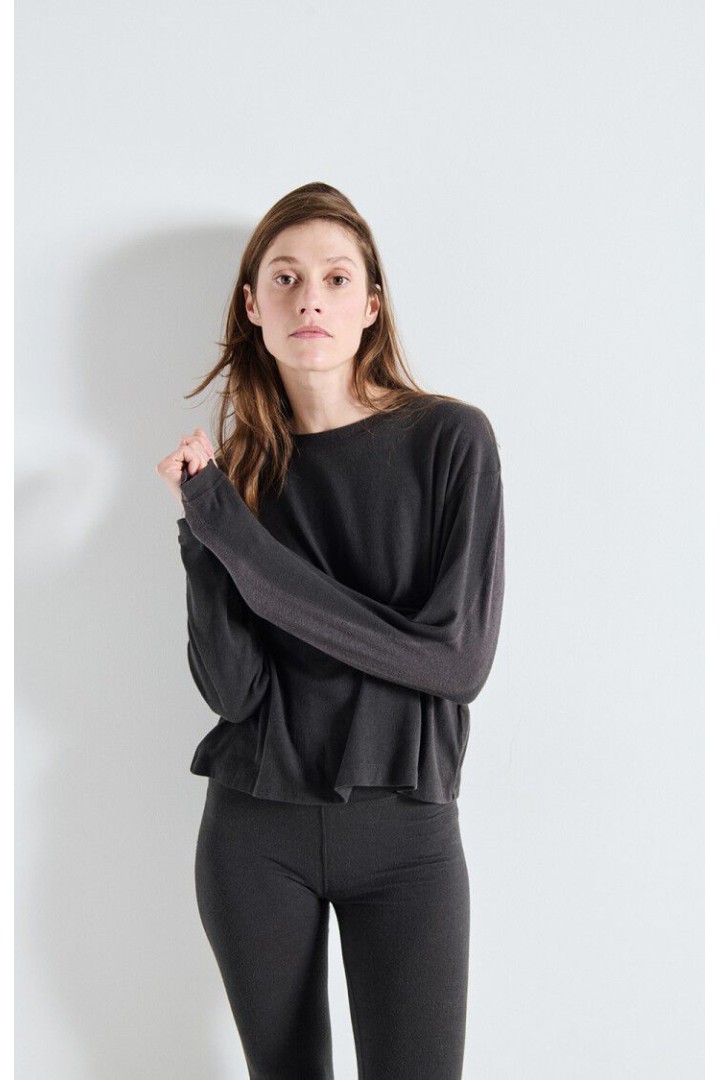 YPAWOOD WOMENS T-SHIRT CARBON MELANGE