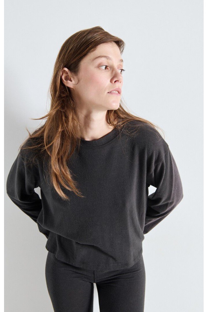 YPAWOOD WOMENS T-SHIRT CARBON MELANGE