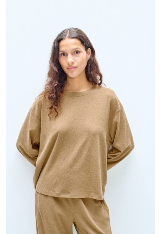 Ypawood women's t-shirt MELANGE MACCHIATO