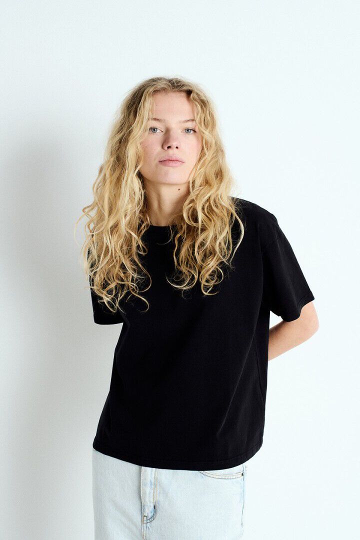 WOMEN'S T-SHIRT FIZVALLEY VINTAGE BLACK