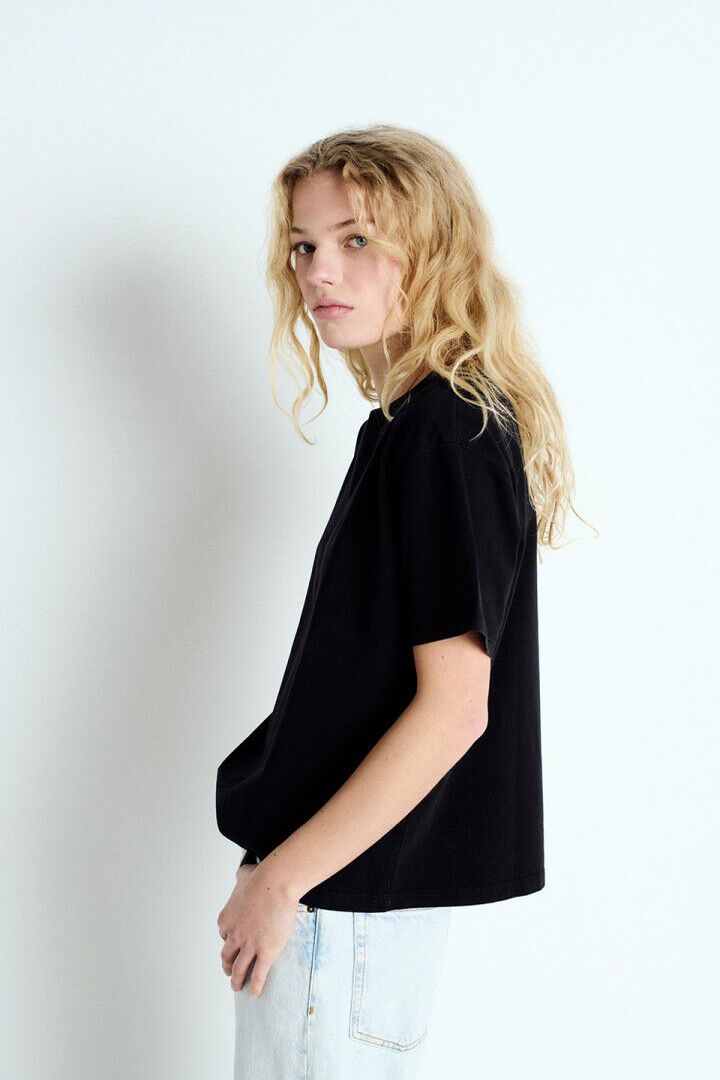 WOMEN'S T-SHIRT FIZVALLEY VINTAGE BLACK