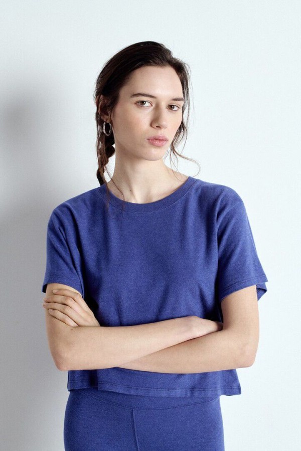 Ypawood women's t-shirt Mulberry Melange