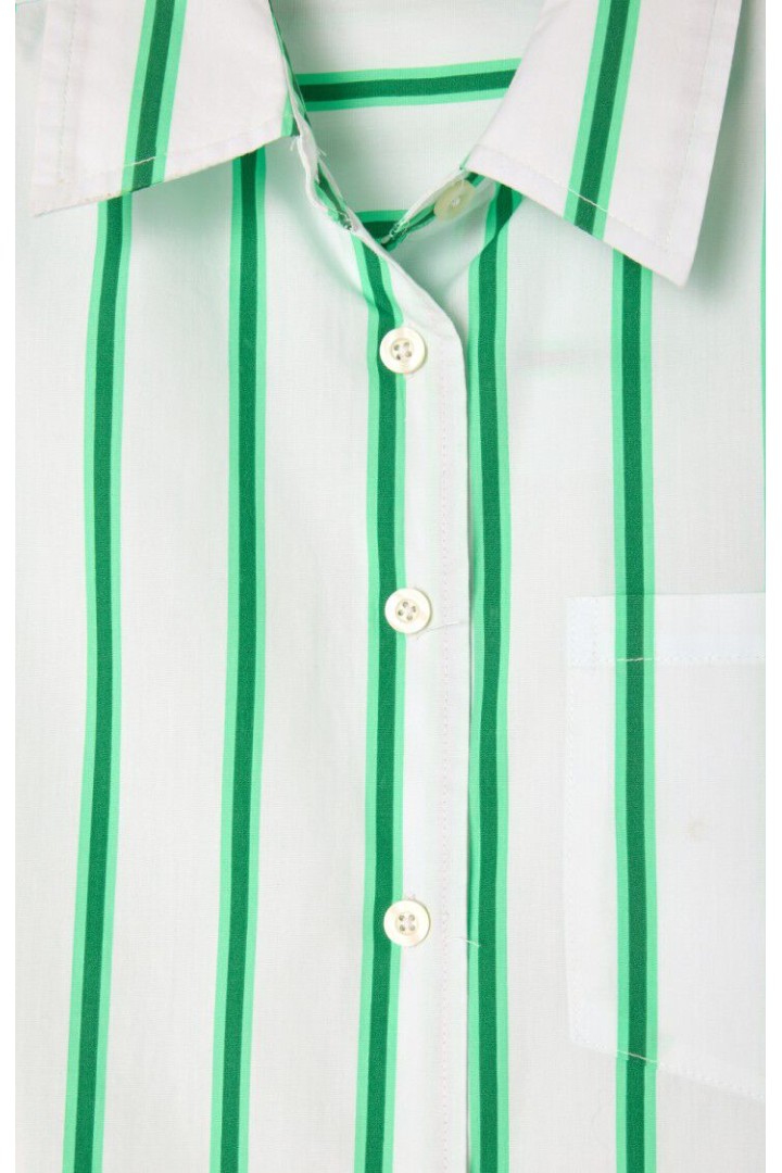ZATYBAY WOMEN'S SHIRT FLUORESCENT LAGOON STRIPES