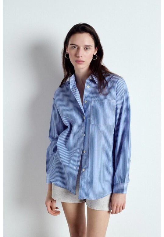 Zatybay women's shirt Aqua Stripes