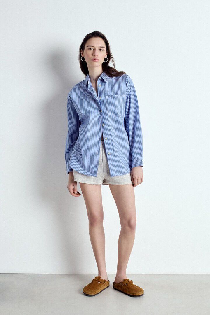 Zatybay women's shirt Aqua Stripes
