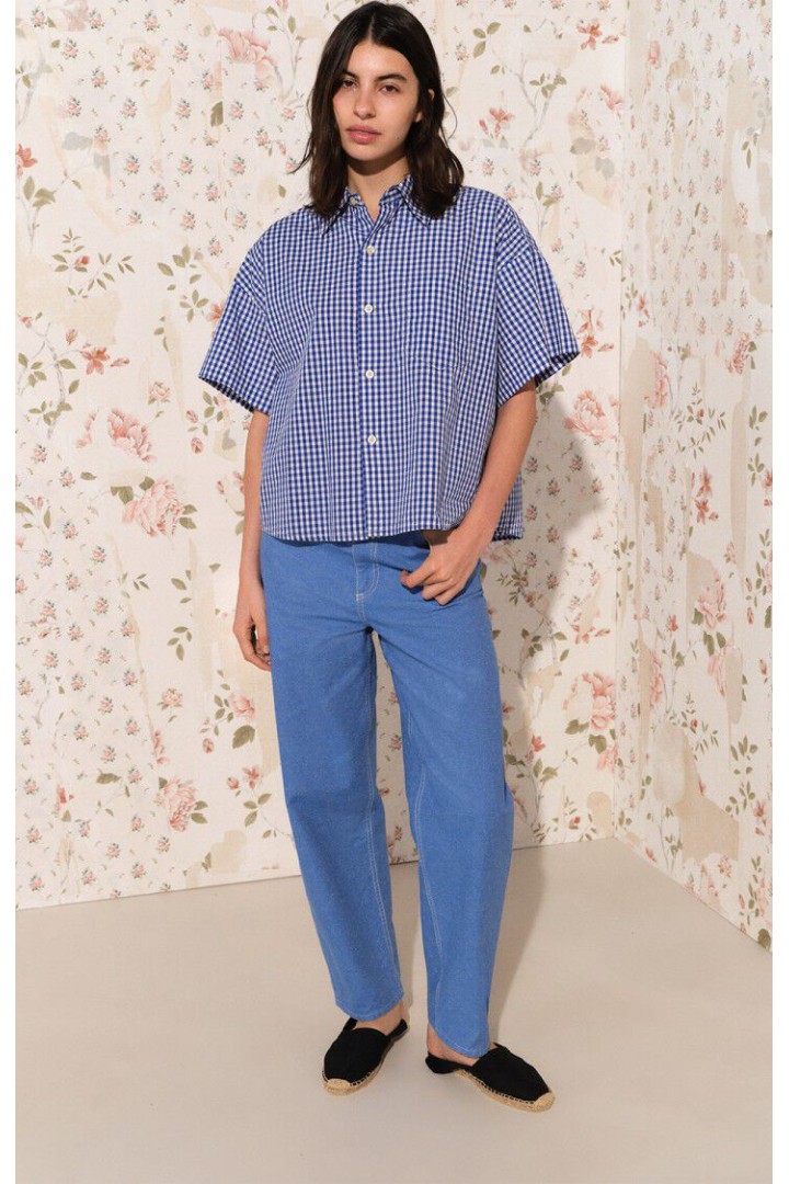 Women's shirt Ekirow BLUE GINGHAM