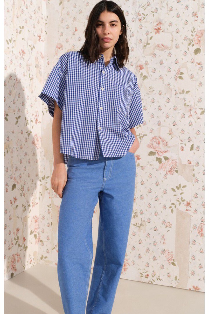 Women's shirt Ekirow BLUE GINGHAM
