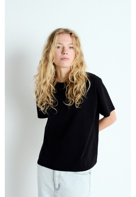 WOMEN'S T-SHIRT FIZVALLEY VINTAGE BLACK