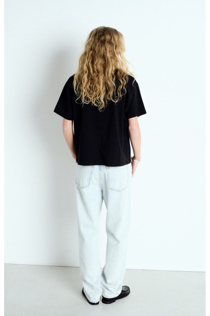 WOMEN'S T-SHIRT FIZVALLEY VINTAGE BLACK