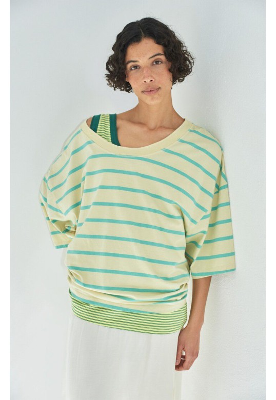 Women’s t-shirt Gixy MINT STRIPES