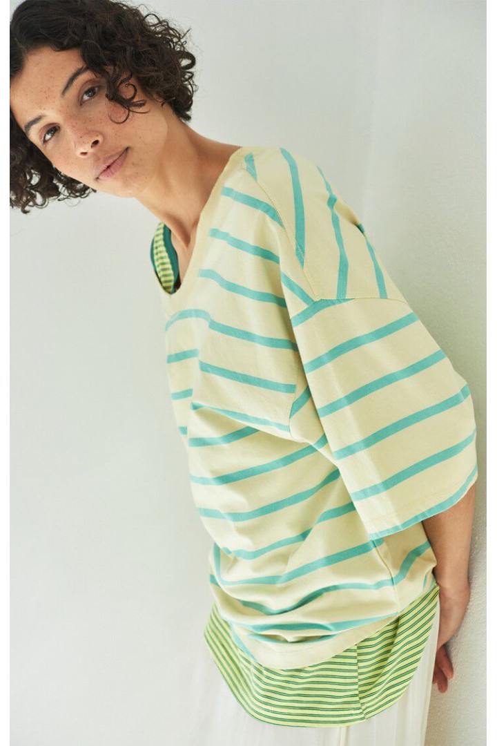 Women’s t-shirt Gixy MINT STRIPES