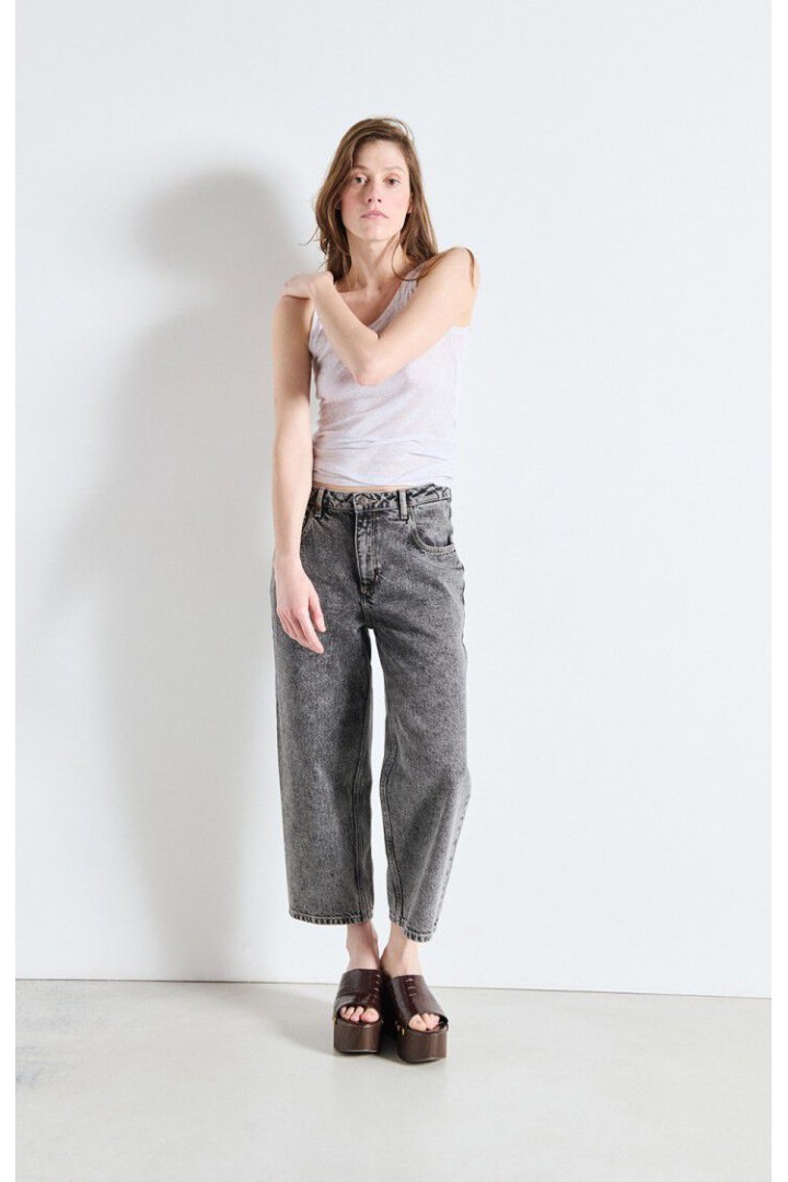 Women's cropped straight jeans Yopday Vintage Grey