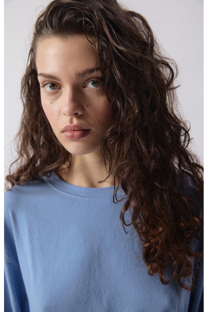 Ypawood women's t-shirt MELANGE BLUE