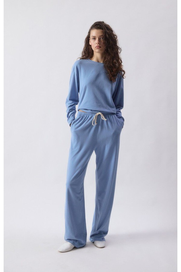 Ypawood women's t-shirt MELANGE BLUE