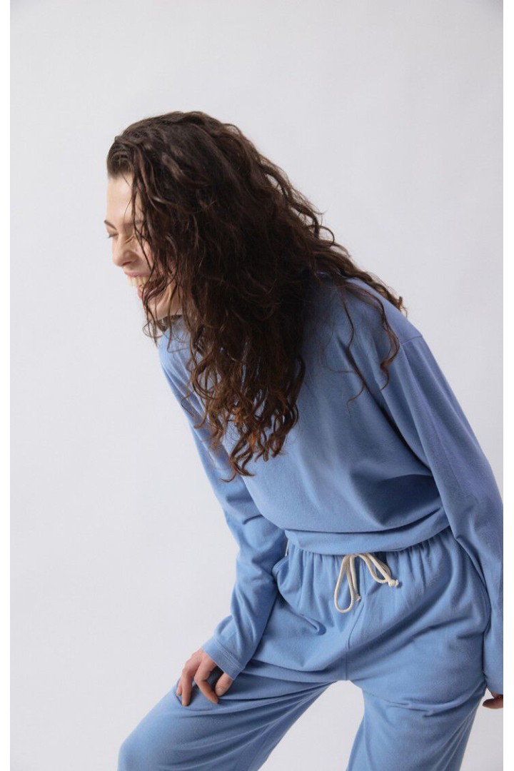 Ypawood women's t-shirt MELANGE BLUE