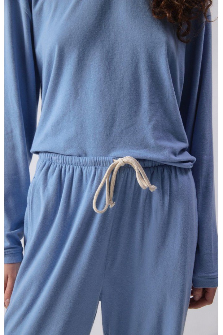 Ypawood women's t-shirt MELANGE BLUE