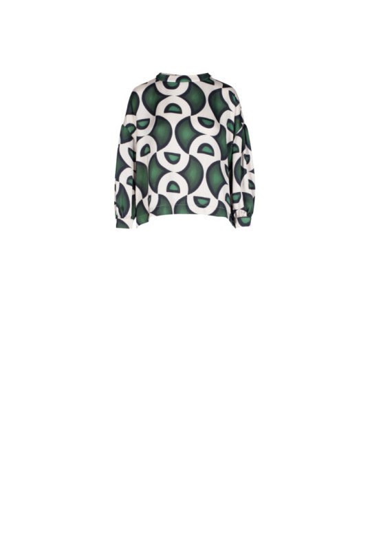 Blouse with long sleeves green