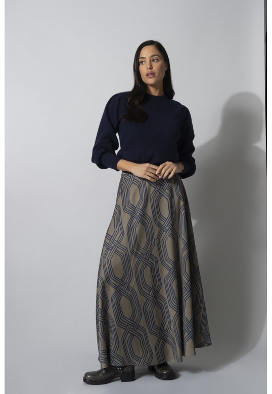 LONG SKIRT GREY