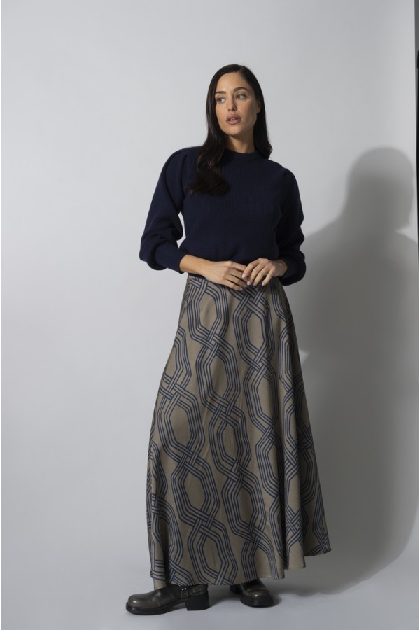 LONG SKIRT GREY