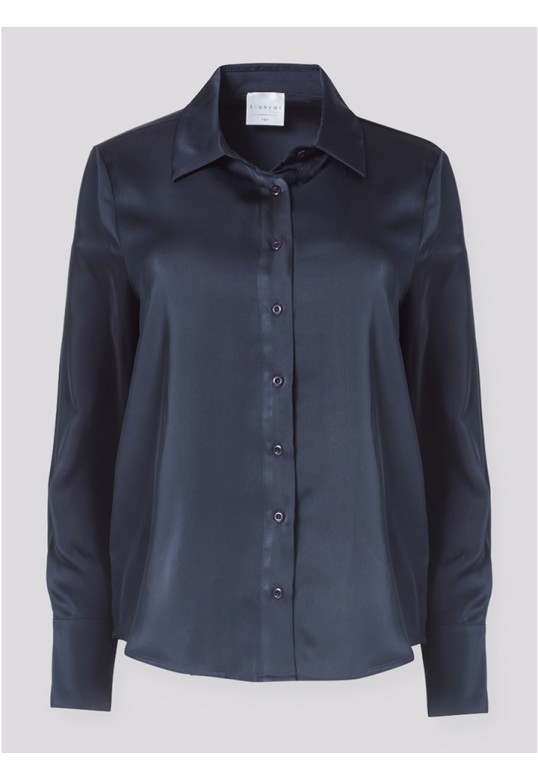 DEPT TRIXIE SATIN SHIRT BLUE