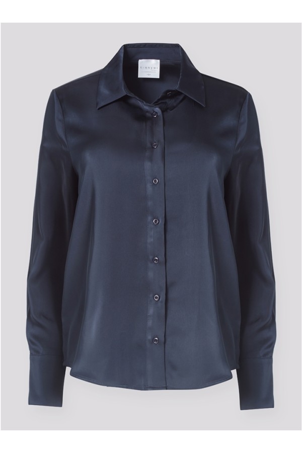 DEPT TRIXIE SATIN SHIRT BLUE