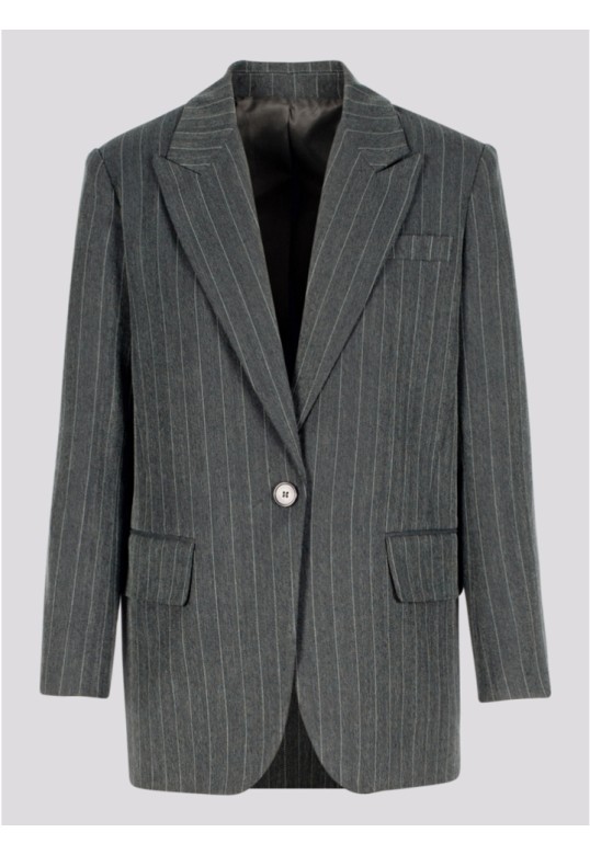 GREY STRIPE BLAZER