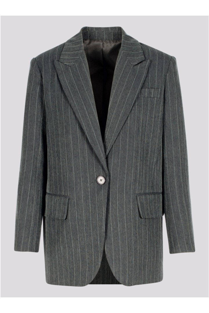 GREY STRIPE BLAZER