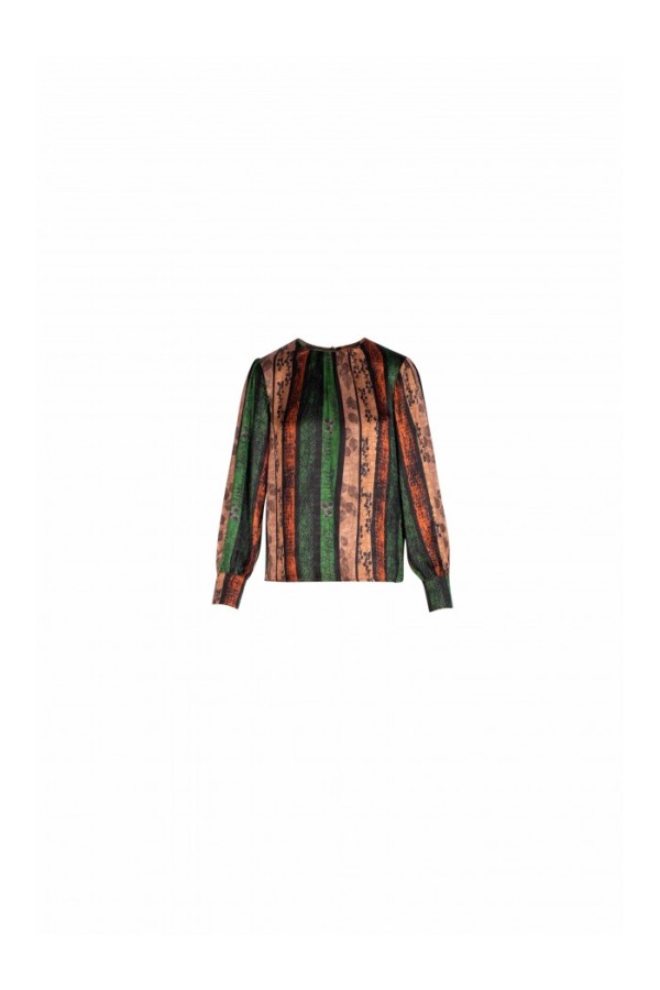 Blouse With Long Sleeves Multicolor