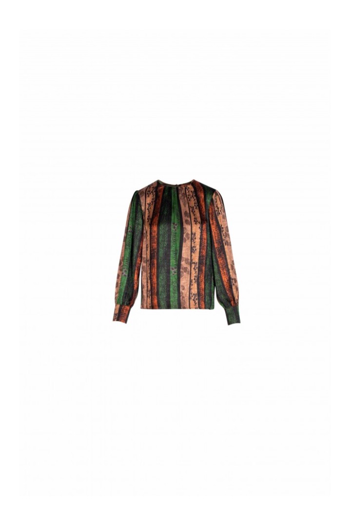 Blouse With Long Sleeves Multicolor