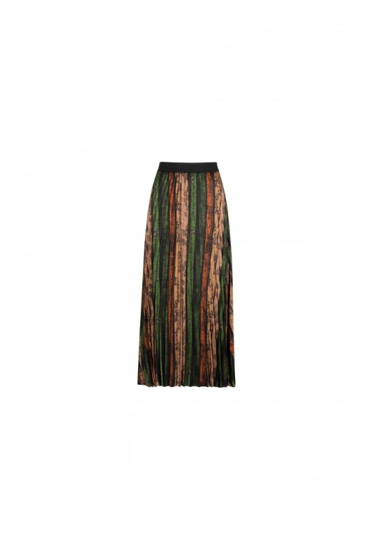 Pleated long skirt Multicolor