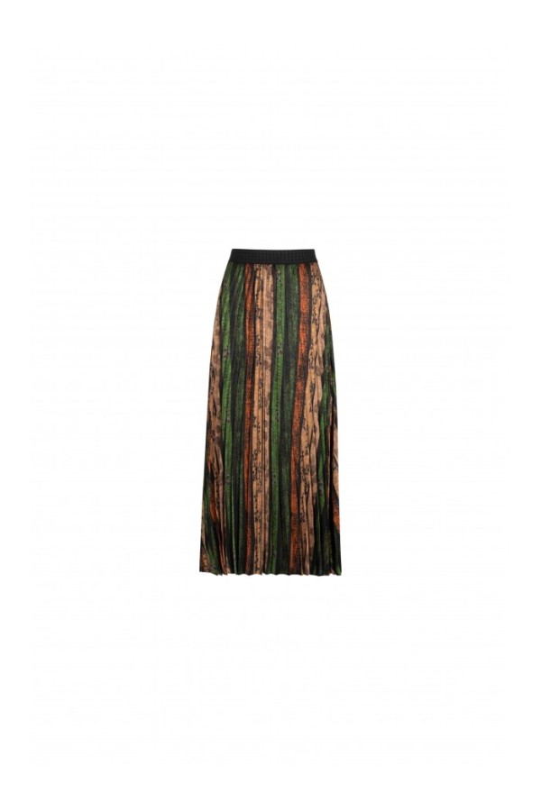 Pleated long skirt Multicolor