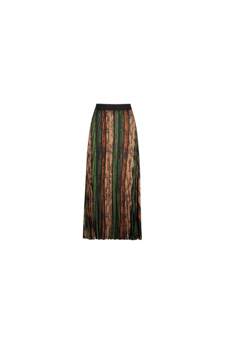 Pleated long skirt Multicolor